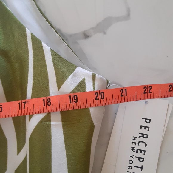 🆕️ Perceptions Spring Summer Green Sleeveless Size 14 Dress NWT - Picture 9 of 13